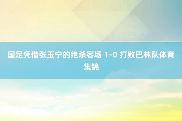 国足凭借张玉宁的绝杀客场 1-0 打败巴林队体育集锦