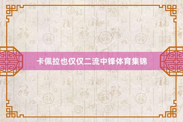 卡佩拉也仅仅二流中锋体育集锦