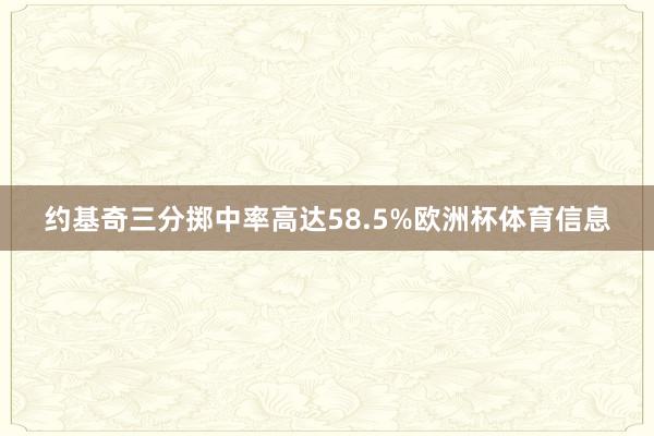 约基奇三分掷中率高达58.5%欧洲杯体育信息