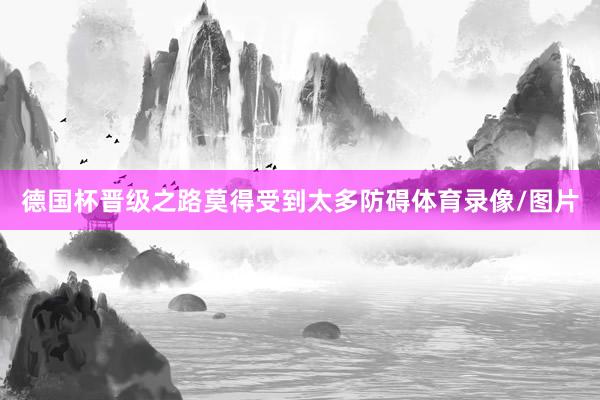 德国杯晋级之路莫得受到太多防碍体育录像/图片