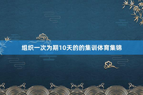 组织一次为期10天的的集训体育集锦