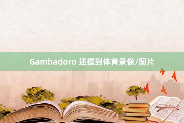 Gambadoro 还提到体育录像/图片