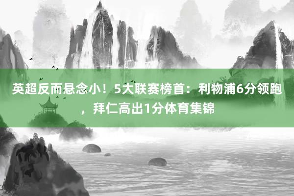 英超反而悬念小！5大联赛榜首：利物浦6分领跑，拜仁高出1分体育集锦