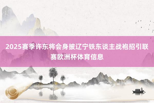 2025赛季许东将会身披辽宁铁东谈主战袍招引联赛欧洲杯体育信息