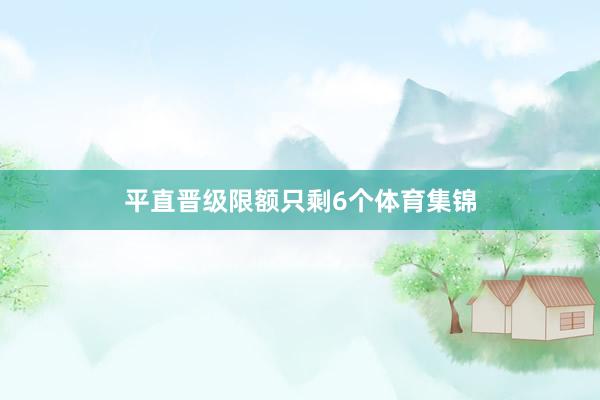 平直晋级限额只剩6个体育集锦