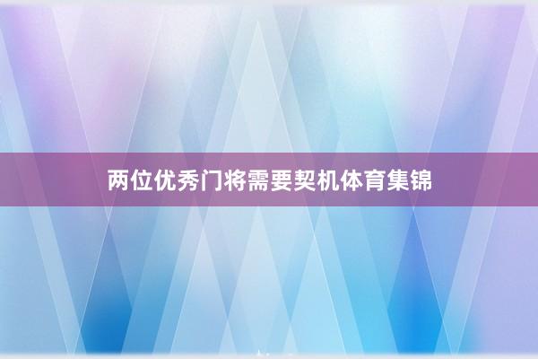 两位优秀门将需要契机体育集锦