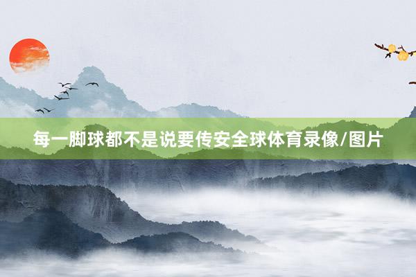 每一脚球都不是说要传安全球体育录像/图片