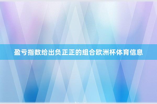 盈亏指数给出负正正的组合欧洲杯体育信息