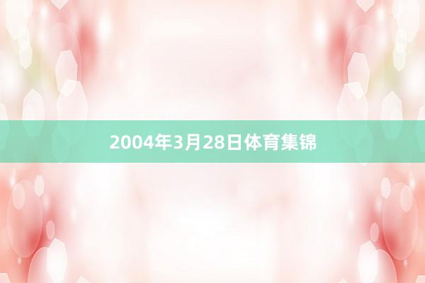 2004年3月28日体育集锦