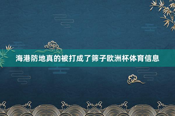 海港防地真的被打成了筛子欧洲杯体育信息