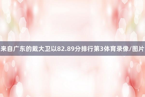 来自广东的戴大卫以82.89分排行第3体育录像/图片