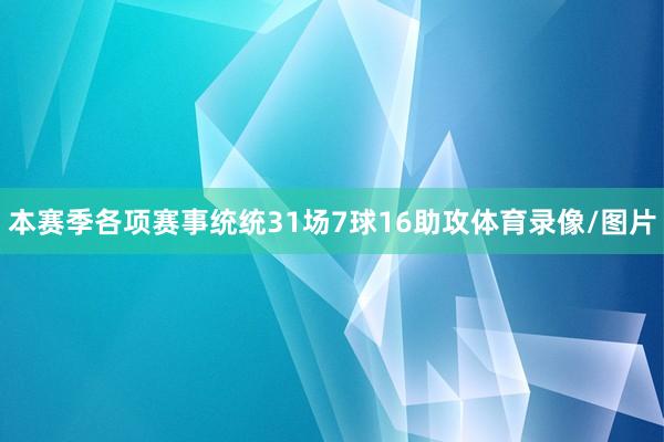 本赛季各项赛事统统31场7球16助攻体育录像/图片