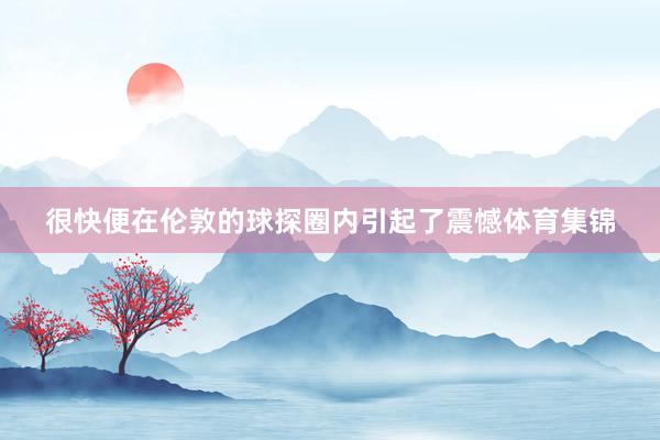 很快便在伦敦的球探圈内引起了震憾体育集锦