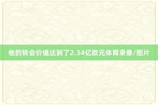 他的转会价值达到了2.34亿欧元体育录像/图片