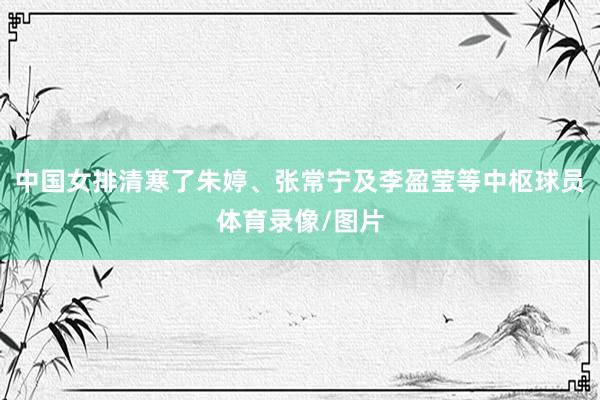 中国女排清寒了朱婷、张常宁及李盈莹等中枢球员体育录像/图片