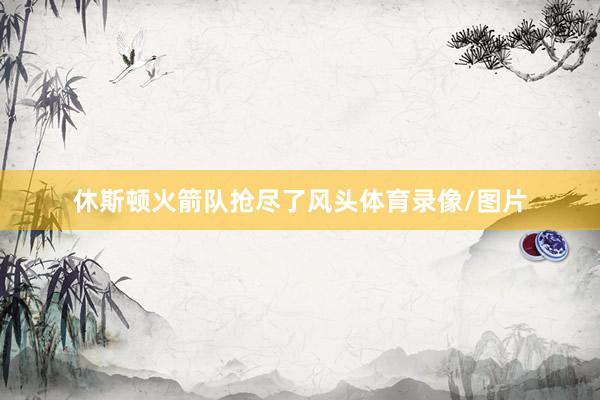 休斯顿火箭队抢尽了风头体育录像/图片