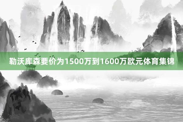 勒沃库森要价为1500万到1600万欧元体育集锦